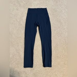 LULULEMON LEGGINGS NAVY BLUE SIZE 2